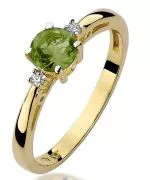 Prsteň Bonore - Zlato 585 - Olivín 0,6 ct
