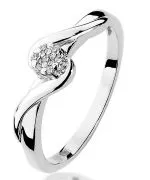 Prsteň Bonore - Biele Zlato 585 - Diamant 0,04 ct