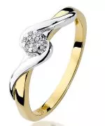 Prsteň Bonore - Zlato 585 - Diamant 0,04 ct