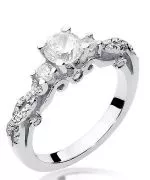 Prsteň Bonore - Biele Zlato 585 - Diamant 0,5 ct
