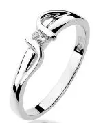 Prsteň Bonore - Biele Zlato 585 - Diamant 0,05 ct