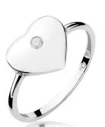 Prsteň Bonore - Biele Zlato 585 - Diamant 0,03 ct