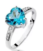 Prsteň Bonore - Biele Zlato 585 - Topaz 1,2 ct