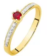 Prsteň Bonore - Zlato 585 - Rubín 0,15 ct