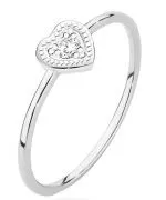 Prsteň Bonore - Biele Zlato 585 - Diamant 0,02 ct