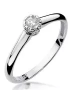 Prsteň Bonore - Biele Zlato 585 - Diamant 0,13 ct