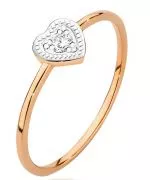 Prsteň Bonore - Ružové Zlato 585 - Diamant 0,02 ct