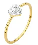 Prsteň Bonore - Zlato 585 - Diamant 0,02 ct