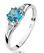 Prsteň Bonore - Biele Zlato 585 - Topaz 0,7 ct