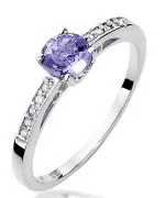 Prsteň Bonore - Biele Zlato 585 - Tanzanit 0,5 ct