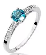 Prsteň Bonore - Biele Zlato 585 - Topaz 0,5 ct