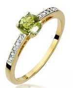 Prsteň Bonore - Zlato 585 - Olivín 0,6 ct