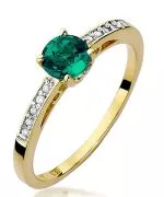 Prsteň Bonore - Zlato 585 - Smaragd 0,5 ct