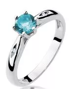 Prsteň Bonore - Biele Zlato 585 - Topaz 0,5 ct