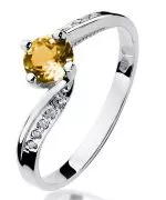 Prsteň Bonore - Biele Zlato 585 - Citrón 0,5 ct