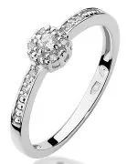 Prsteň Bonore - Biele Zlato 585 - Diamant 0,02 ct