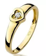 Prsteň Bonore - Zlato 585 - Diamant 0,04 ct