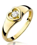 Prsteň Bonore - Zlato 585 - Diamant 0,1 ct