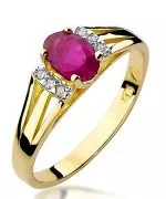 Prsteň Bonore - Zlato 585 - Rubín 0,6 ct