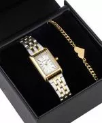 Hodinky dámske BOWA Paris White Silver-Gold Steel 20 Gift Set