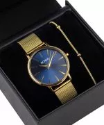 Hodinky dámske BOWA Praha Navy Blue-Gold Mesh 38 Gift Set