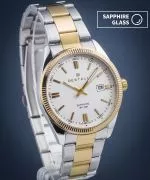 Hodinky pánske DESTELL Loup White Silver-Gold Steel Sapphire