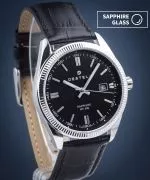 Hodinky pánske DESTELL Loup Black Silver Leather Sapphire