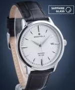 Hodinky pánske DESTELL Pictor Silver Black Leather Sapphire