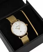 BOWA Milan White-Gold Mesh 34 Gift Set (hodinky + náramok)