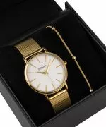 BOWA Praha Silver-Gold Mesh 38 Gift Set (hodinky + náramok)