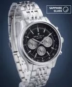 Hodinky pánske DESTELL Circinus Black Silver Steel Chronograph Sapphire