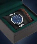 Hodinky pánske DESTELL Pictor Blue Silver Steel Sapphire Gift Set