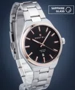 Hodinky pánske DESTELL Aries Black Silver Steel Sapphire