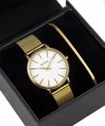 Hodinky dámske BOWA Praha White-Gold Mesh 38 Gift Set