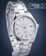 Hodinky pánske DESTELL Loup White Silver Steel Sapphire