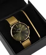 BOWA New York Green-Gold Mesh 38 Gift Set (hodinky + náramok)