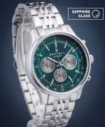 Hodinky pánske DESTELL Circinus Green Silver Steel Chronograph Sapphire