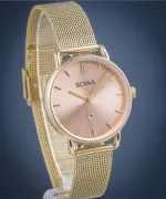 Hodinky dámske BOWA Milan Pink-Gold Mesh 34