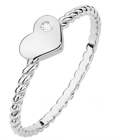Prsteň Bonore - Biele Zlato 585 - Diamant 0,03 ct