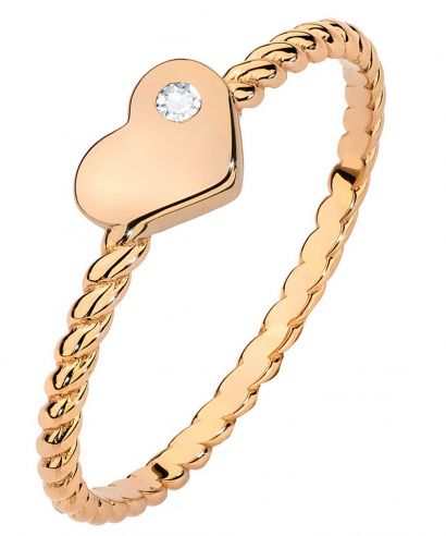 Prsteň Bonore - Ružové Zlato 585 - Diamant 0,03 ct