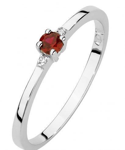 Prsteň Bonore - Biele Zlato 585 - Rubín 0,15 ct