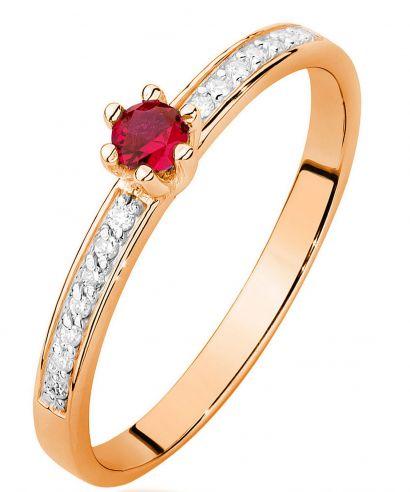 Prsteň Bonore - Ružové Zlato 585 - Rubín 0,15 ct