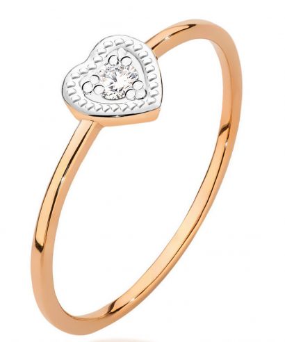 Prsteň Bonore - Ružové Zlato 585 - Diamant 0,02 ct