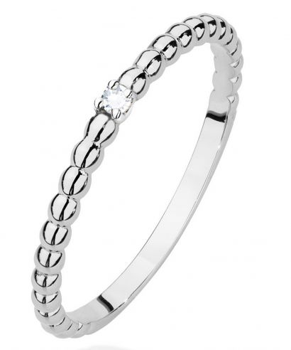 Prsteň Bonore - Biele Zlato 585 - Diamant 0,02 ct