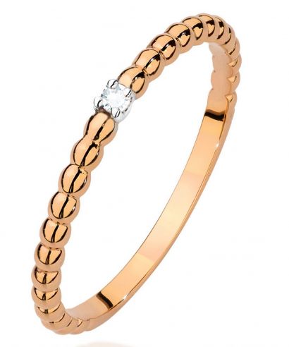 Prsteň Bonore - Ružové Zlato 585 - Diamant 0,02 ct