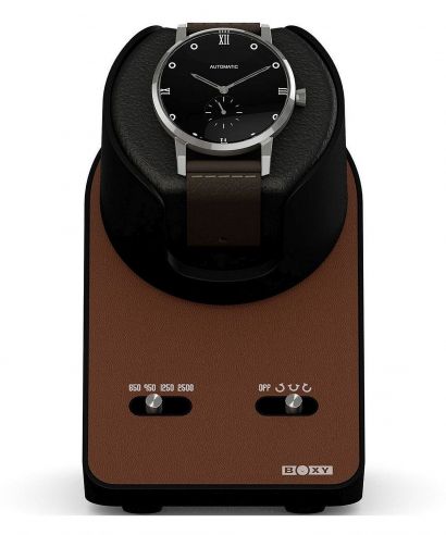 Naťahovač Hodiniek Beco Technic Boxy BLDC Nightstand EXT Brown modulárny pre 1 hodinky s káblom USB