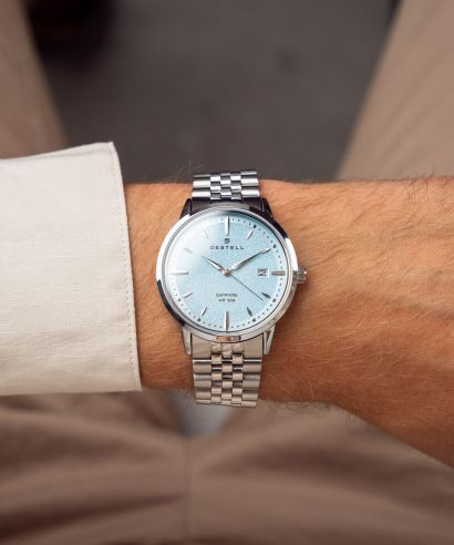Hodinky pánske DESTELL Pictor Ice Blue Silver Steel Sapphire