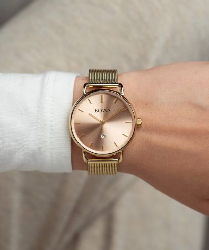Hodinky dámske BOWA Milan Pink-Gold Mesh 34