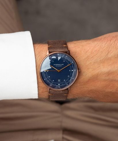 Hodinky pánske Sternglas Hamburg Dark Blue Bronze