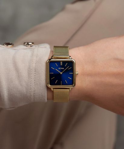 Hodinky dámske BOWA Vienna Navy Blue-Gold Mesh 29